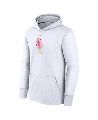 Men's Nike White San Diego Padres City Connect Practice Performance Pullover Hoodie