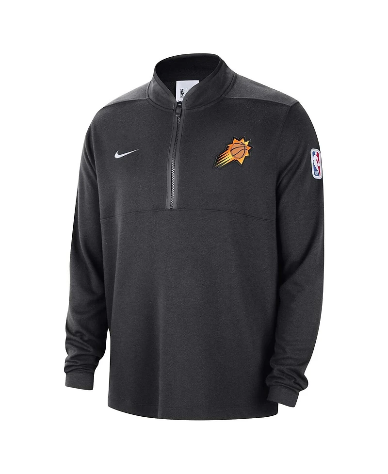Men's Nike Black Phoenix Suns Authentic Performance Half-Zip Jacket