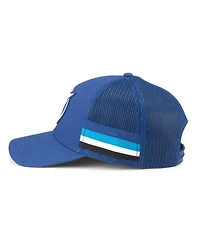 Men's American Needle Blue Tampa Bay Lightning HotFoot Stripes Trucker Adjustable Hat
