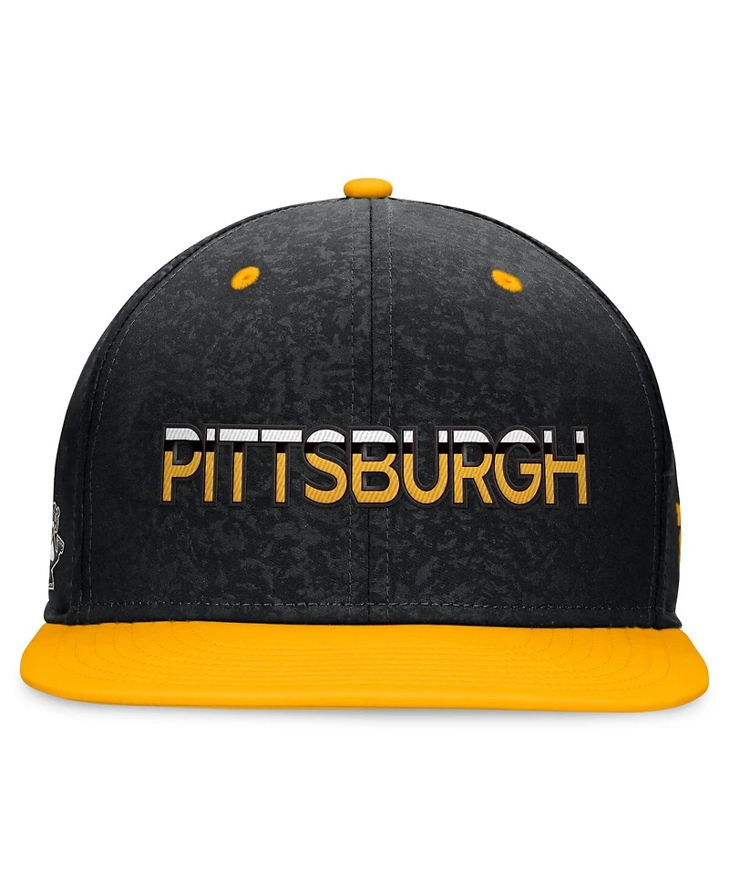 Men's Fanatics Black, Gold Pittsburgh Penguins Authentic Pro Alternate Jersey Snapback Hat