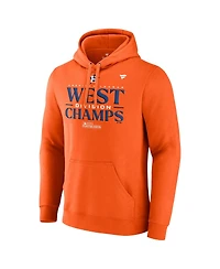 Men's Fanatics Orange Houston Astros 2023 Al West Division Champions Locker Room Pullover Hoodie