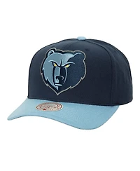 Men's Mitchell & Ness Navy, Light Blue Memphis Grizzlies Soul Xl Logo Pro Crown Snapback Hat
