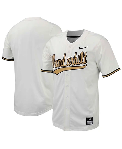 Men's Nike White Vanderbilt Commodores Replica Full-Button Baseball Jersey