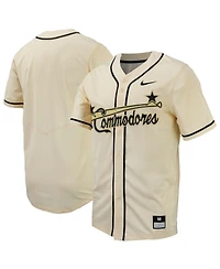 Men's Nike Natural Vanderbilt Commodores Replica Full-Button Baseball Jersey