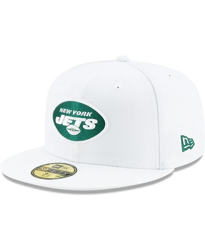 Men's New Era White New York Jets Omaha 59FIFTY Fitted Hat