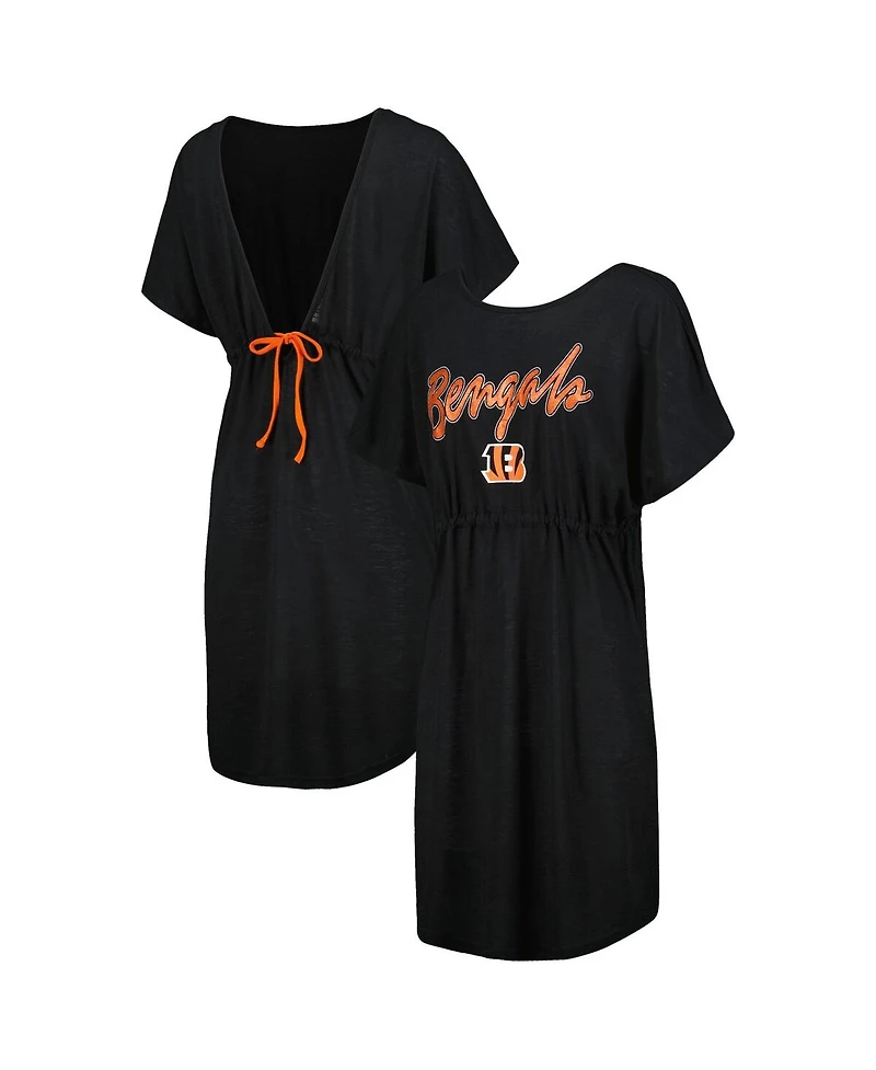 Women's G-iii 4Her by Carl Banks Black Cincinnati Bengals Versus Swim Coverup