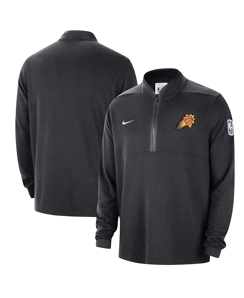 Men's Nike Black Phoenix Suns Authentic Performance Half-Zip Jacket