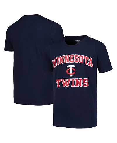 Big Boys Fanatics Navy Minnesota Twins Heart and Soul T-shirt