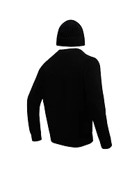 Men's Pro Standard Black San Francisco 49ers Crewneck Pullover Sweater and Cuffed Knit Hat Box Gift Set