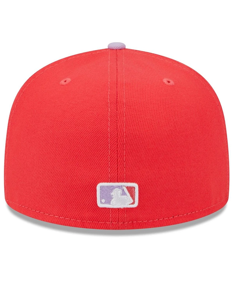 Men's New Era Red, Lavender Chicago White Sox Spring Color Two-Tone 59FIFTY Fitted Hat