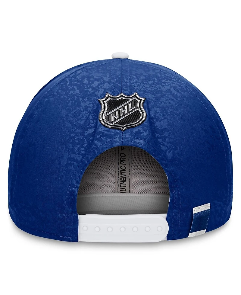 Men's Fanatics Blue, White Toronto Maple Leafs Authentic Pro Rink Two-Tone Snapback Hat