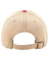 Men's '47 Brand Khaki, Red Distressed New Jersey Devils Dusted Sedgwick Mvp Adjustable Hat