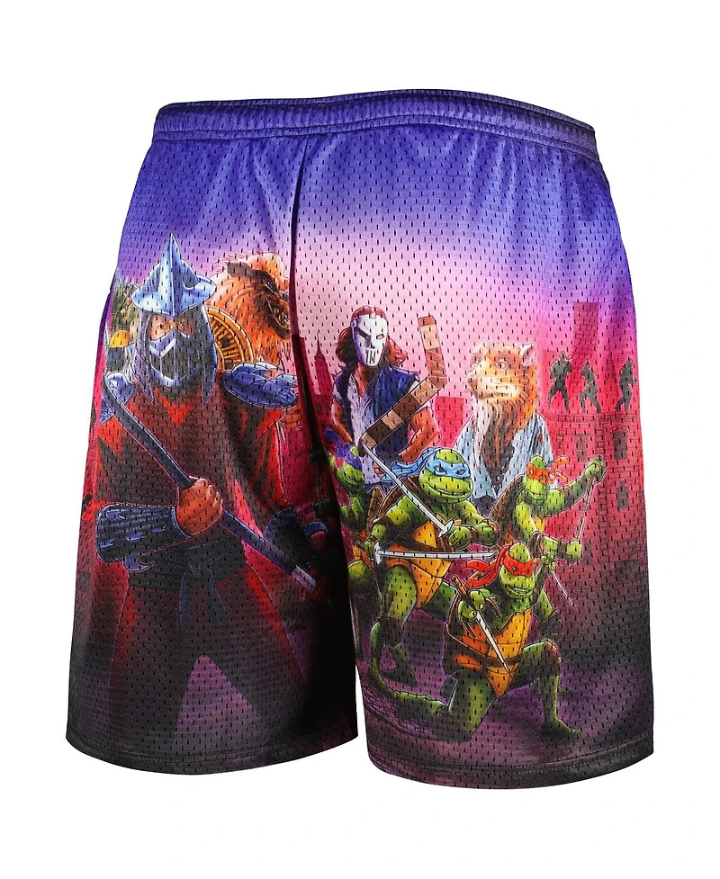 Men's Chalk Line Purple Teenage Mutant Ninja Turtles 1990 Nyc Retro Shorts