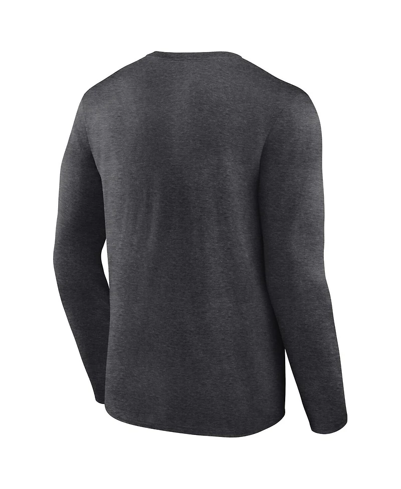 Men's Fanatics Heather Charcoal Houston Astros 2022 World Series Champions Locker Room Long Sleeve T-shirt