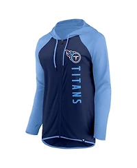 Women's Fanatics Navy, Light Blue Tennessee Titans Forever Fan Full-Zip Hoodie