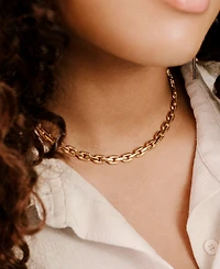 Ettika 18k Gold Plated Solid Chain Necklace