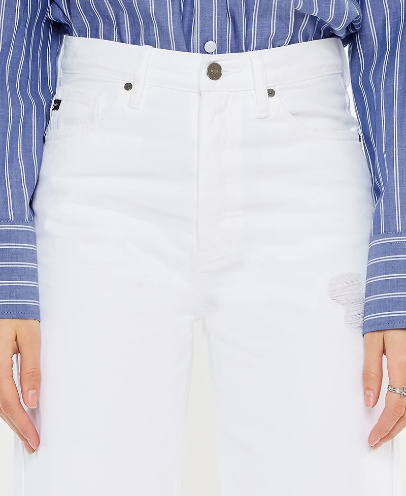 Kancan Women's Ultra High Rise Distressed 90s Flare Jeans