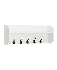 Entryway Floating Utility Wall Shelf with Hooks