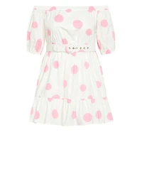 City Chic Women's June Spot Dress