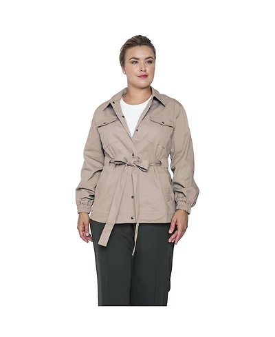 Women's Plus Snap Front Utility Anorak Jacket