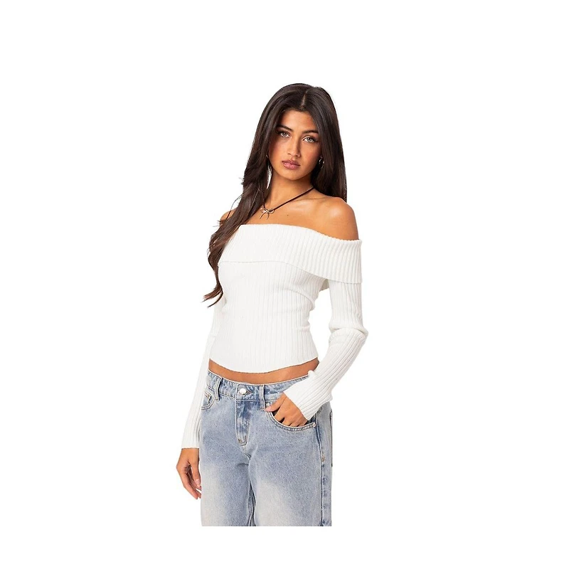 Women's Lauren knit fold over top