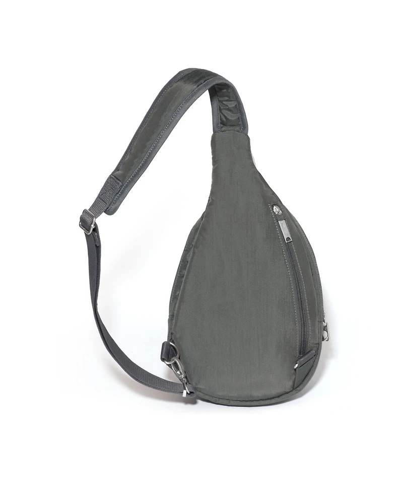 Baggallini Securtex Anti-Theft Multi Zip Sling Bag