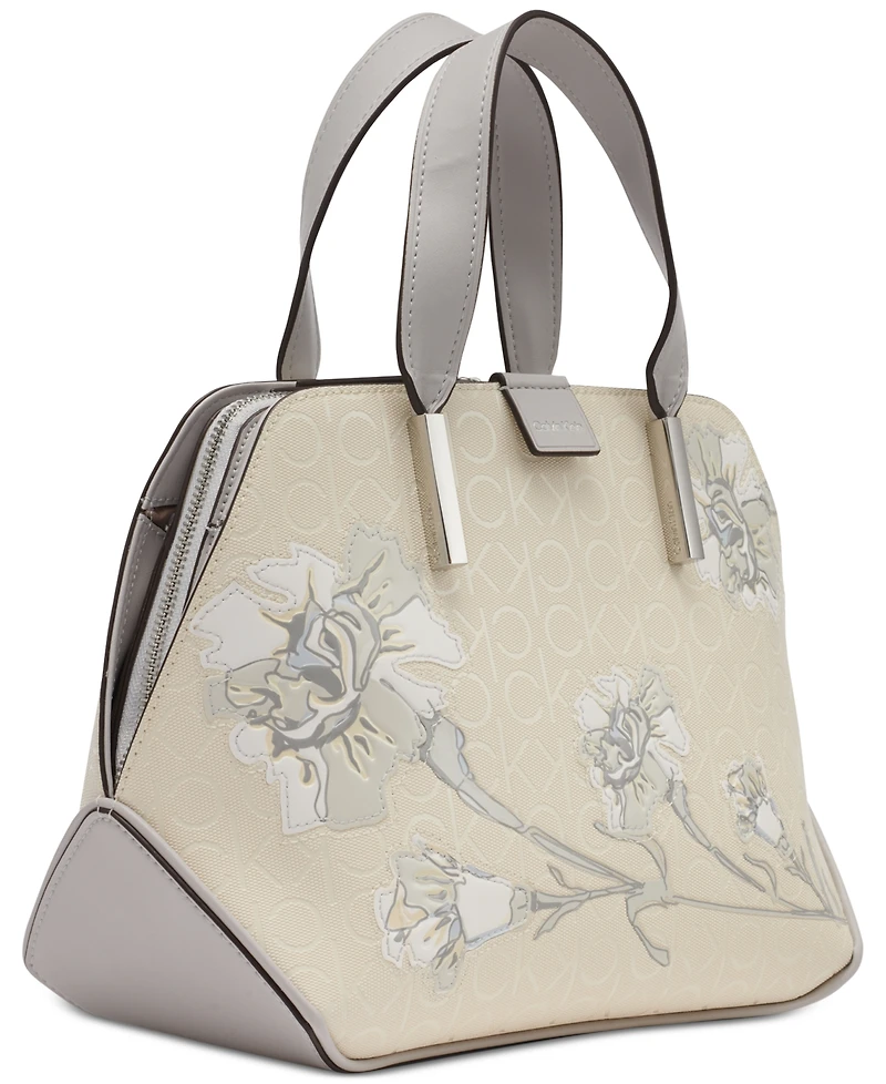 Calvin Klein Audrey Floral Signature Convertible Satchel