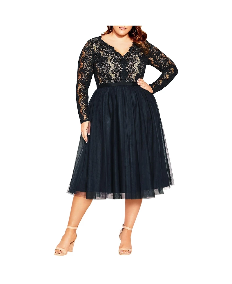 City Chic Plus Rare Beauty Dress