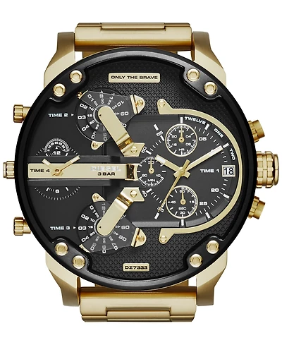 Diesel Men's Mr. Daddy 2.0 Gold-Tone Ion-Plated Stainless Steel Bracelet Watch 57mm DZ7333