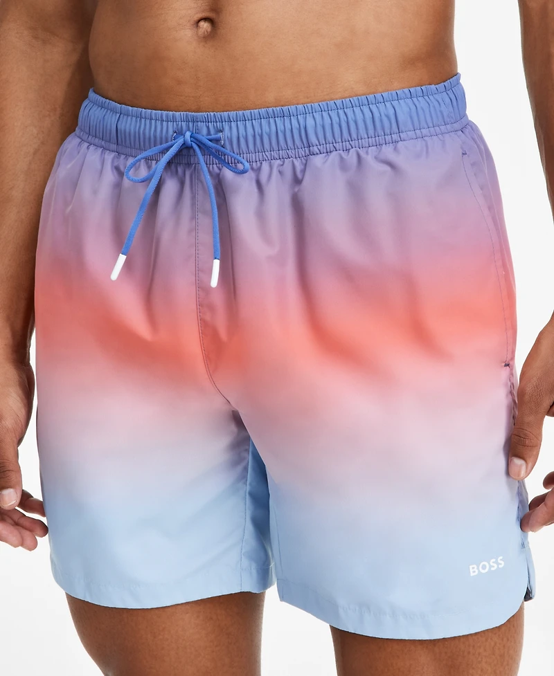 Boss by Hugo Boss Men's Color Gradient 5.9" Swim Trunks, Created for Macy's