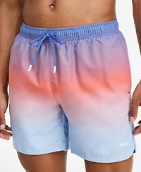 Boss by Hugo Boss Men's Color Gradient 5.9" Swim Trunks, Created for Macy's