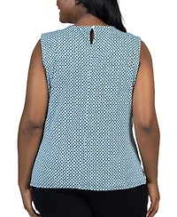 24seven Comfort Apparel Plus Size Crew Neckline Sleeveless Top