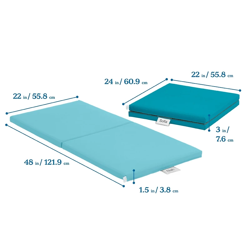 SoftZone ECR4Kids Folding Rainbow Rest Mats, Assorted, 5-Piece