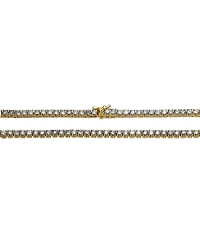 Sterling Silver Cubic Zirconia 3MM Tennis Necklace