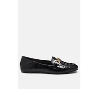 wibele croc textured metal show detail loafers