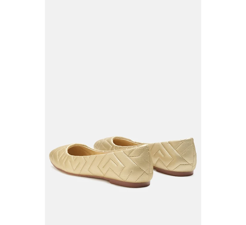 janice quilted ballerina flats