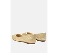janice quilted ballerina flats