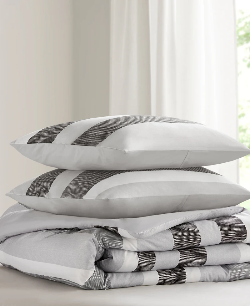 510 Design Blake Stripe Textured Print 3-Pc. Comforter Set, Full/Queen