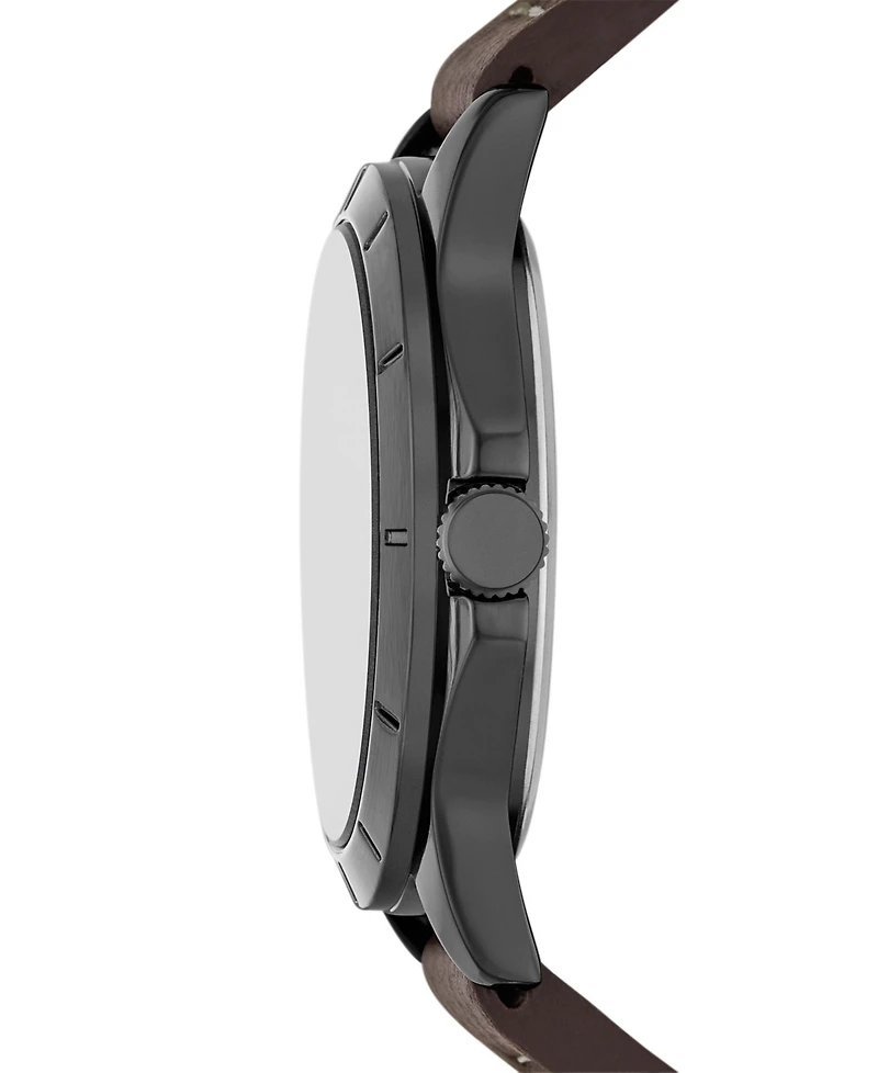 Folio Men's Three Hand Brown Polyurethane Watch 42mm