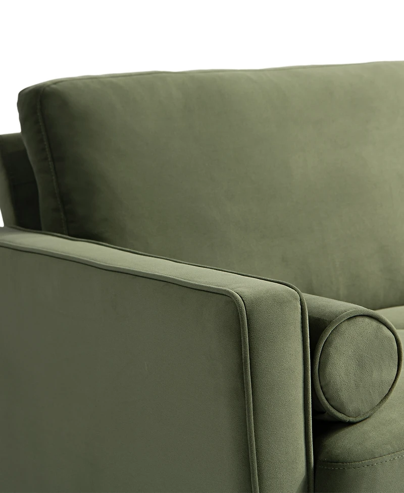 Lifestyle Solutions 39.4" Polyester Lillith Chair with Track Arms