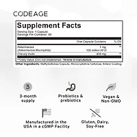 Codeage Akkermansia Muciniphila Probiotic Supplement - 3-Month Supply of Akkermansia Probiotic & Chicory Inulin
