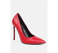 urchin croc high stiletto heel pumps