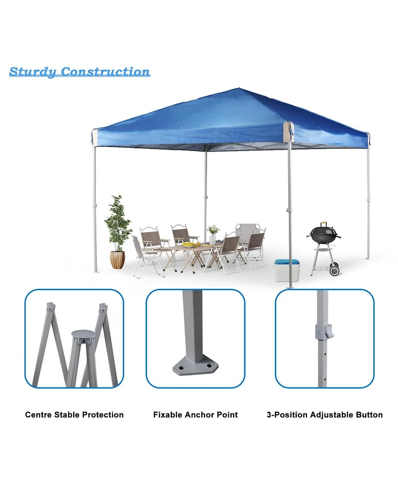 Aoodor 9.8'x9.8' Pop Up Canopy Tent with Roller Bag, Portable Instant Shade