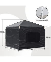Aoodor Pop Up Canopy Tent with Removable Mesh Window Sidewalls, Portable Instant Shade Roller Bag