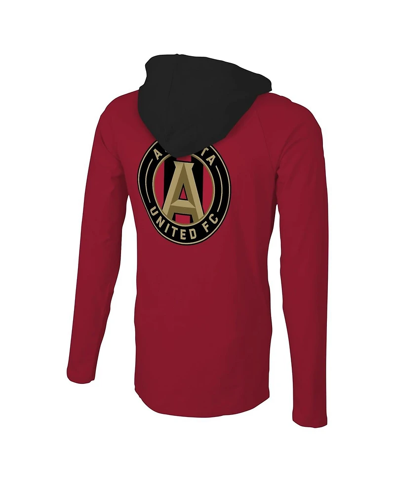Men's Stadium Essentials Red Atlanta United Fc Tradition Raglan Hoodie Long Sleeve T-shirt