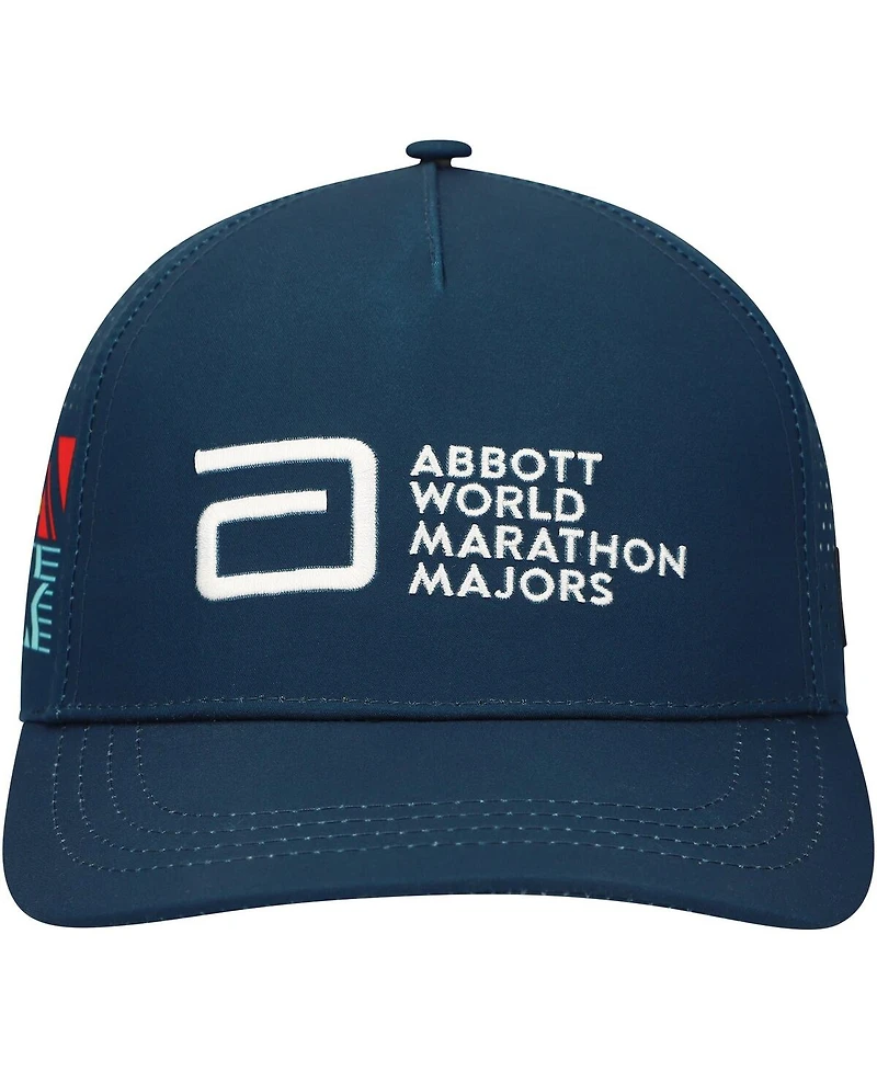 Men's and Women's Navy World Marathon Majors Running Trucker Adjustable Hat