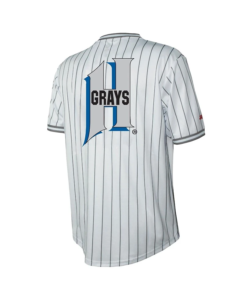 Men's Stitches White Distressed Homestead Grays V-Neck Jersey