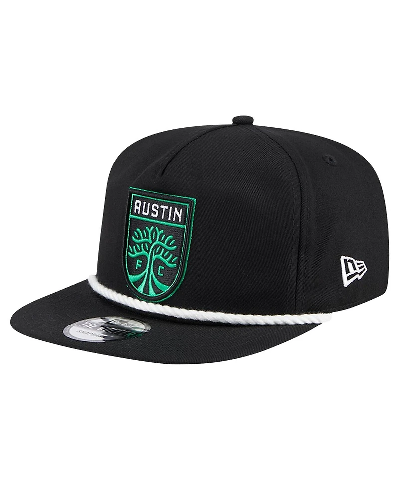 Men's New Era Black Austin Fc The Golfer Kickoff Collection Adjustable Hat