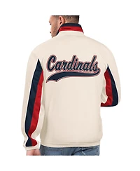 Men's Starter Cream St. Louis Cardinals Rebound Cooperstown Collection Full-Zip Track Jacket