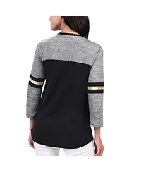 Women's G-iii 4Her by Carl Banks Black Vegas Golden Knights Play The Game 3/4-Sleeve T-shirt